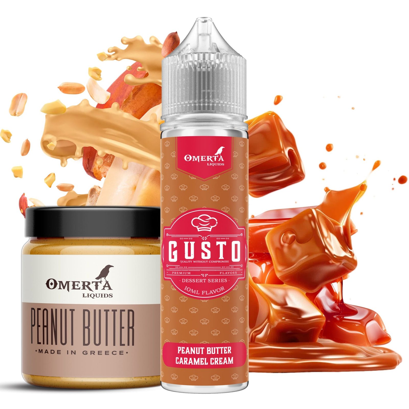 Φωτογραφία προϊόντος: Omerta Gusto Peanut Butter Caramel Cream 60ml