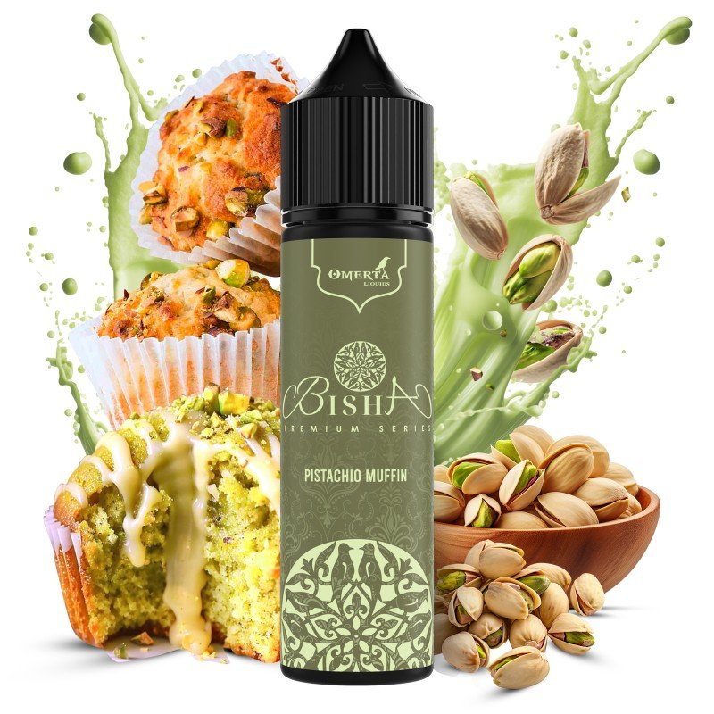 Φωτογραφία προϊόντος: OMERTA Bisha Pistachio Muffin 10ml/60ml Flavourshot