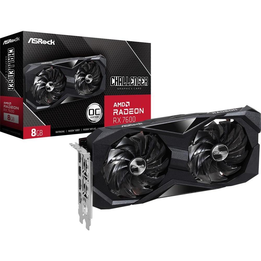 Φωτογραφία προϊόντος: Asrock Challenger 90-GA41ZZ-00UANF graphics card AMD Radeon RX 7600 8 GB GDDR6
