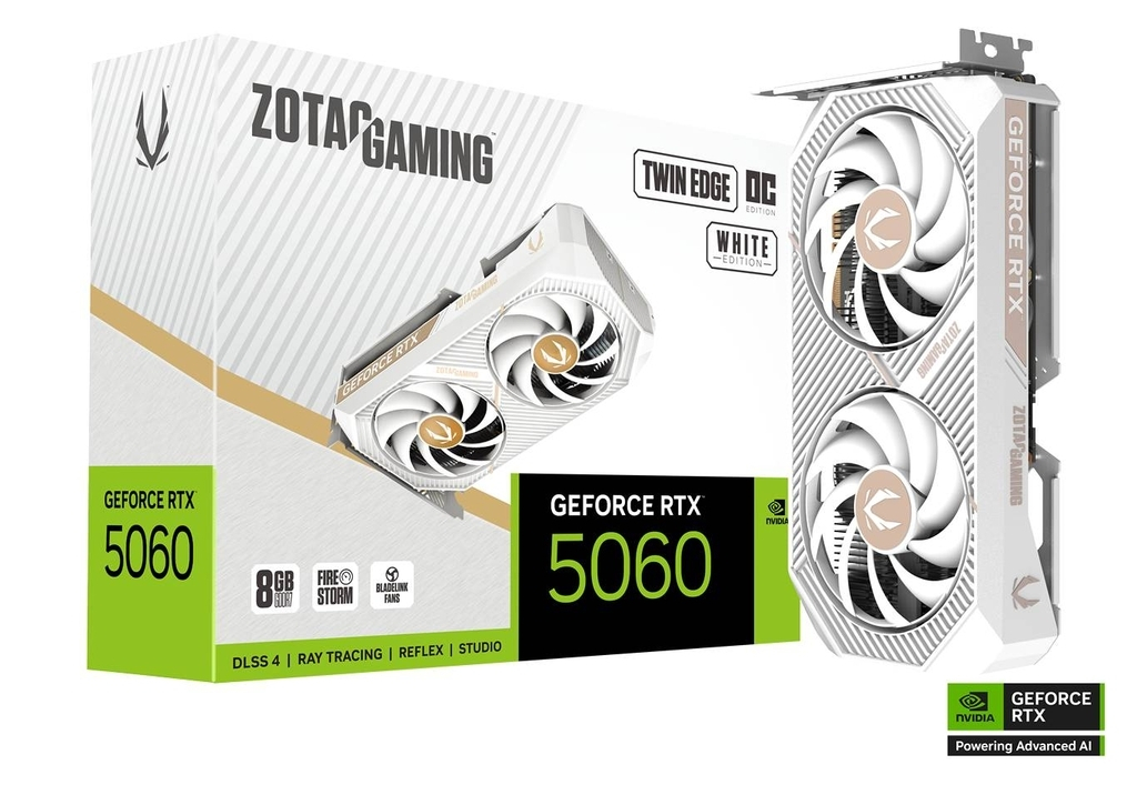 Φωτογραφία προϊόντος: Zotac GAMING GeForce RTX 5060 Twin Edge OC White Edition NVIDIA 8 GB GDDR7