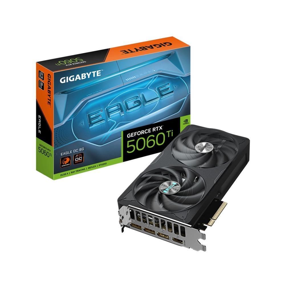 Φωτογραφία προϊόντος: GIGABYTE GeForce RTX 5060 Ti EAGLE OC 8G Graphics Card - 8GB GDDR7, 128bit, PCI-E 5.0, 2617MHz Core Clock, 3 x DisplayPort, 1 x HDMI, GV-N506TEAGLE OC-8GD