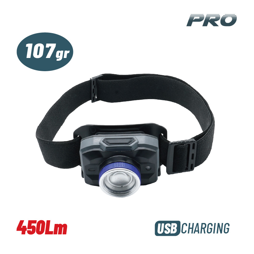 Φωτογραφία προϊόντος: BORMANN Pro BPR6031 Φακός Κεφαλής Επαναφορτιζόμενος,450Lm,Αδιάβροχος (072317)