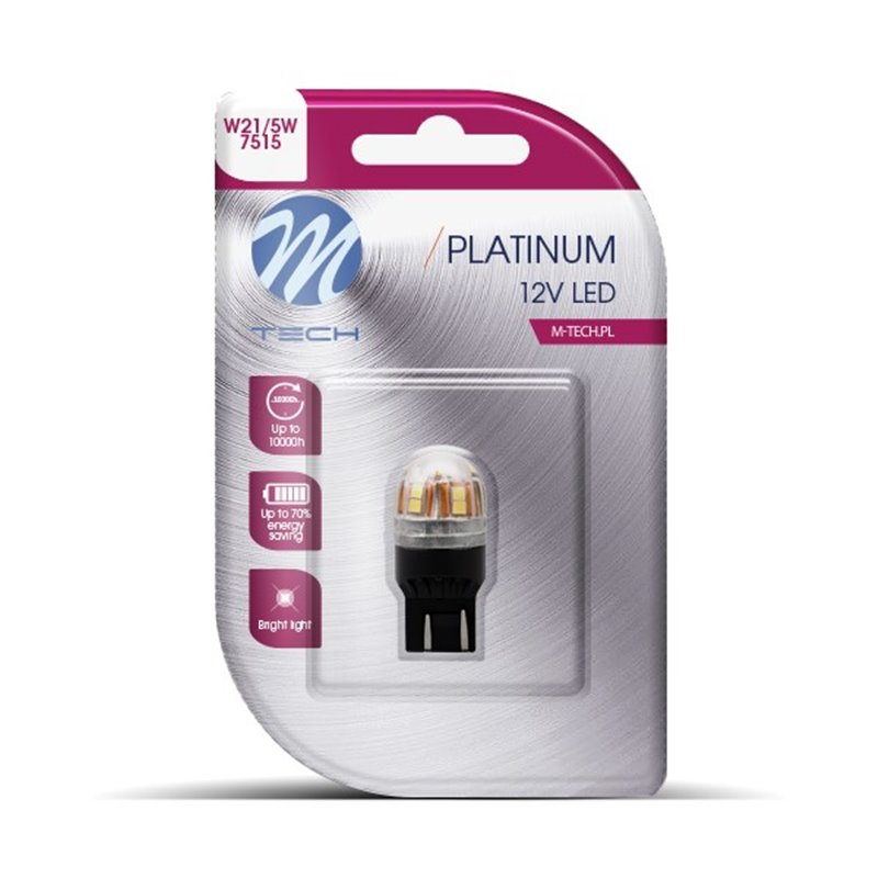 Φωτογραφία προϊόντος: M-Tech W21/5W (T20) 12/24V W3x16d 3,2W 15xSMD LED ΛΕΥΚΟ CANBUS BLISTER - 1ΤΕΜ.