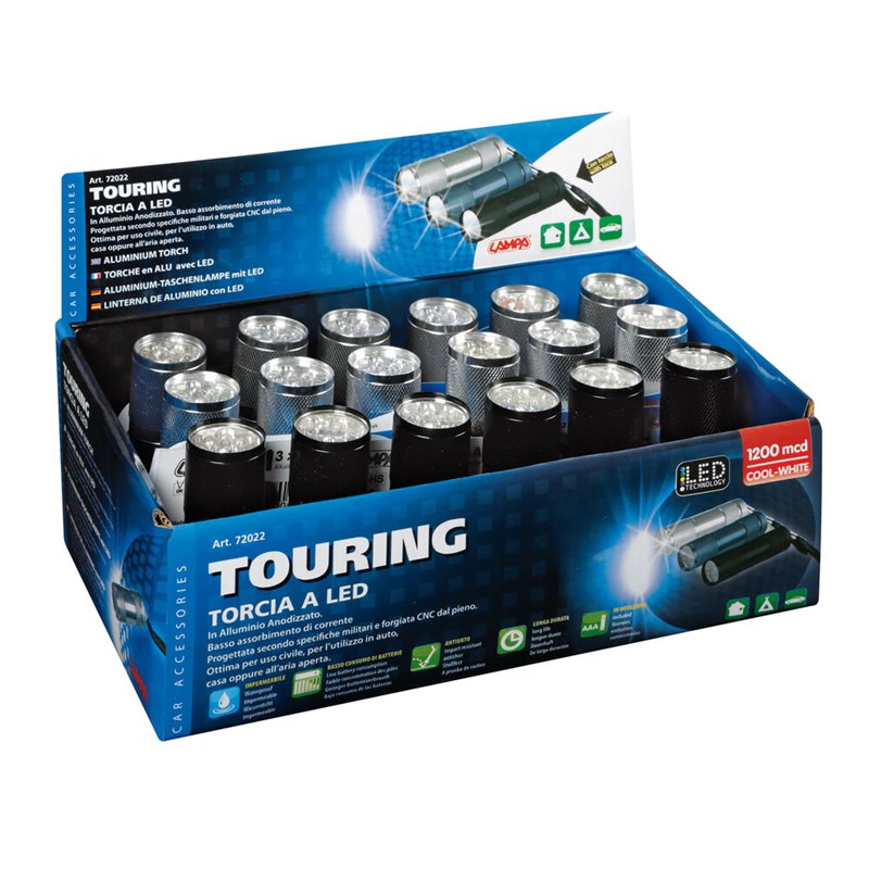 Φωτογραφία προϊόντος: ΦΑΚΟΣ TOURING 9 LED - 1200 MCD - 90 Χ 26 mm (ΑΔΙΑΒΡΟΧΟΣ/ΑΛΟΥΜΙΝΙΟΥ) LAMPA - ΚΟΥΤΙ 18 ΤΕΜ