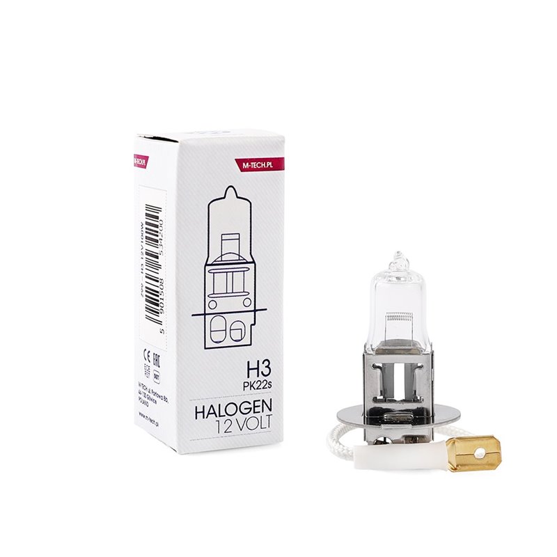 Φωτογραφία προϊόντος: H3 12V 100W PK22s STANDARD ΑΛΟΓΟΝΟΥ ΚΟΥΤΙ M-TECH - 1ΤΕΜ.