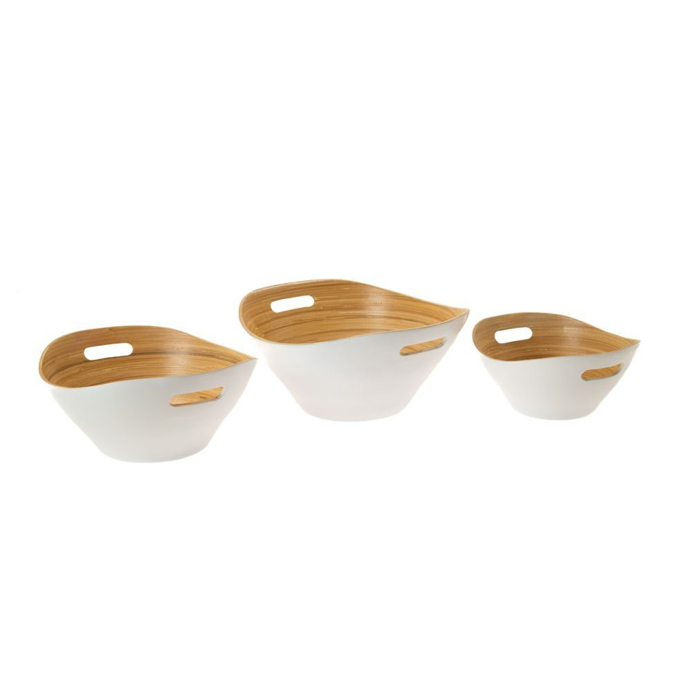 Φωτογραφία προϊόντος: Iliadis Bamboo Λευκα Μπωλ Σ 3 35X30X16Ek 30X25X13Ek 25X21X12Ek