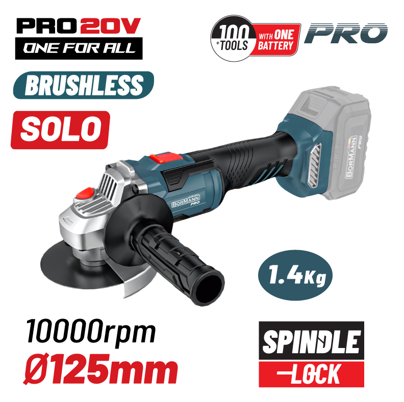 Φωτογραφία προϊόντος: BORMANN Pro BBP5305 Γωνιακός Τροχός Brushless 20V,Li-Ion,125mm,10.000rpm,SOLO