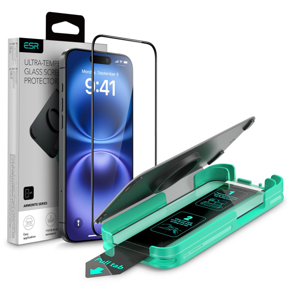 Φωτογραφία προϊόντος: ESR Σκλήρο γυαλί Armorite iPhone 16 μαύρο