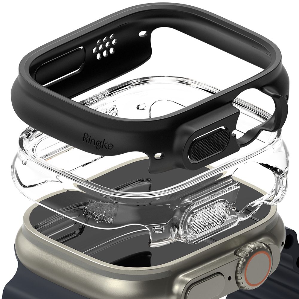 Φωτογραφία προϊόντος: RINGKE Slim 2-pack Apple Watch Ultra 1 / 2 (49 mm) διαφανές +amp; ματ μαύρο