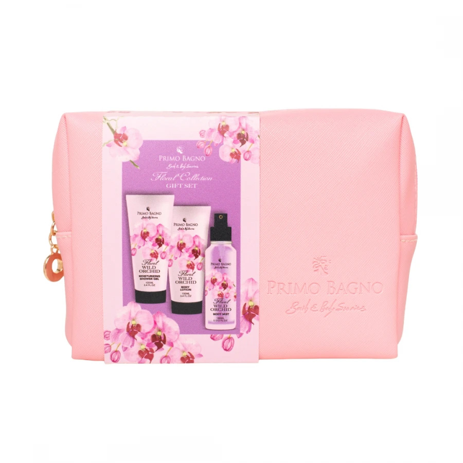 Φωτογραφία προϊόντος: PRIMO BAGNO Νεσεσέρ Black Orchid 3 τεμ. Αφρόλουτρο 100ml, Γαλάκτωμα σώματος 100ml, Body Mist 150ml