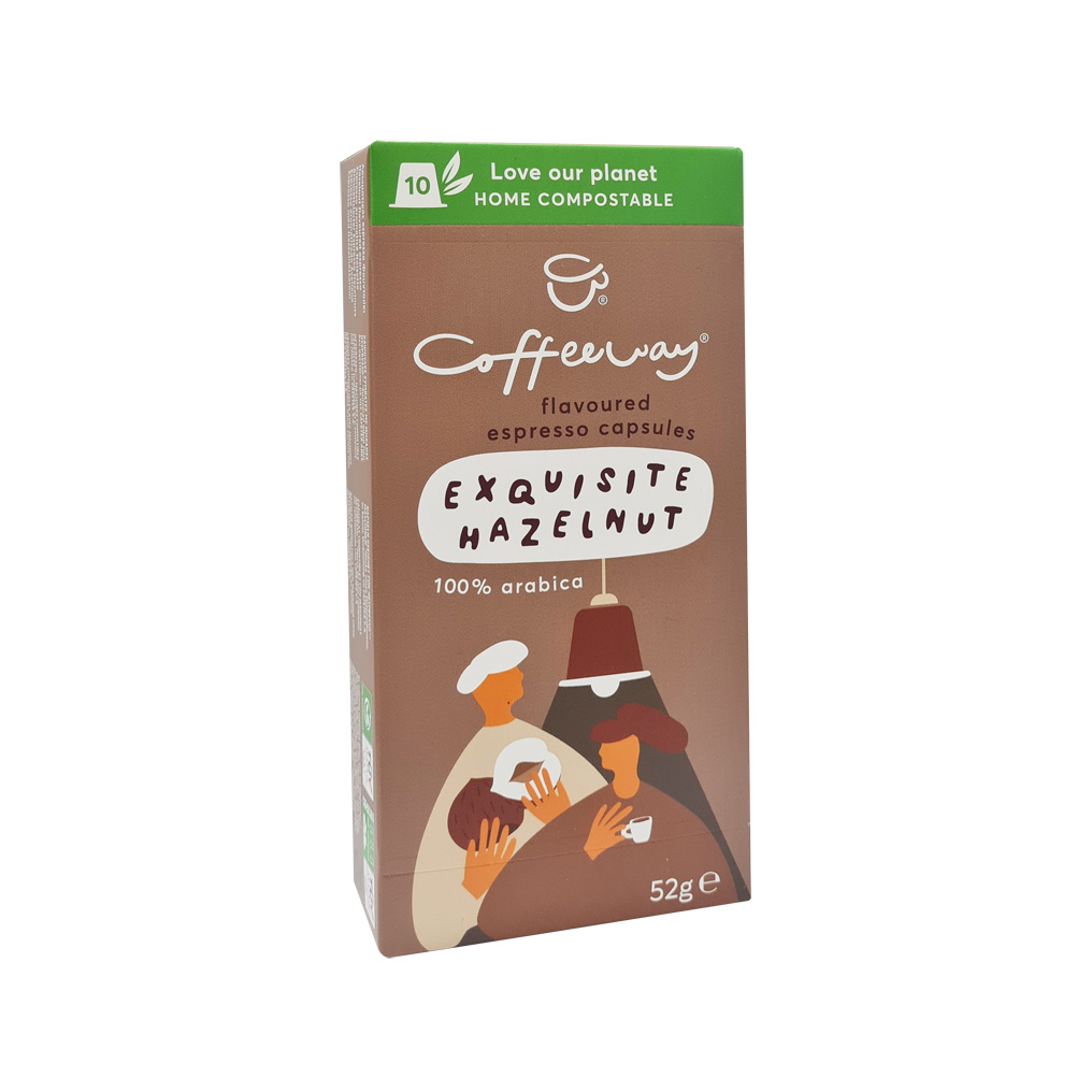 Φωτογραφία προϊόντος: Εσπρέσο Coffeeway Φουντούκι 10 βιοδιασπώμενες κάψουλες