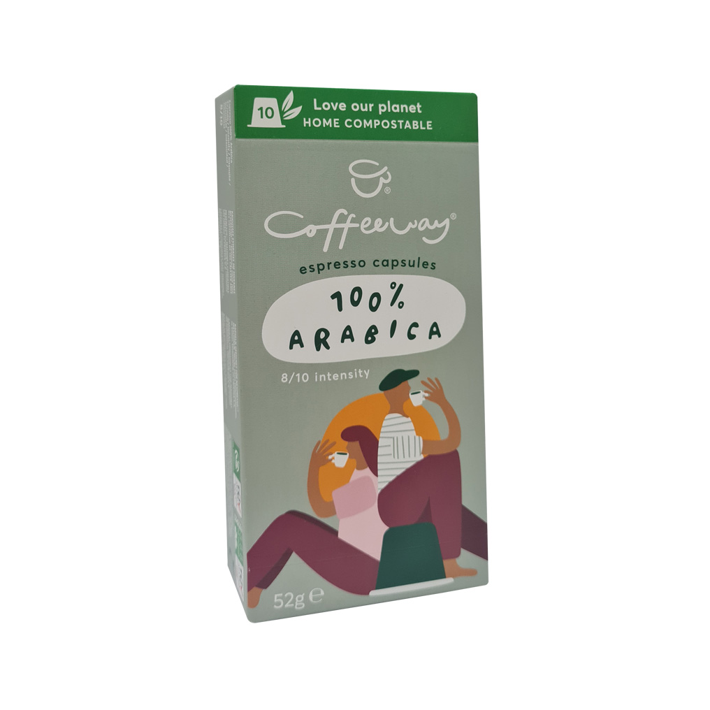 Φωτογραφία προϊόντος: Εσπρέσο Coffeeway 100% Arabica 10 βιοδιασπώμενες κάψουλες