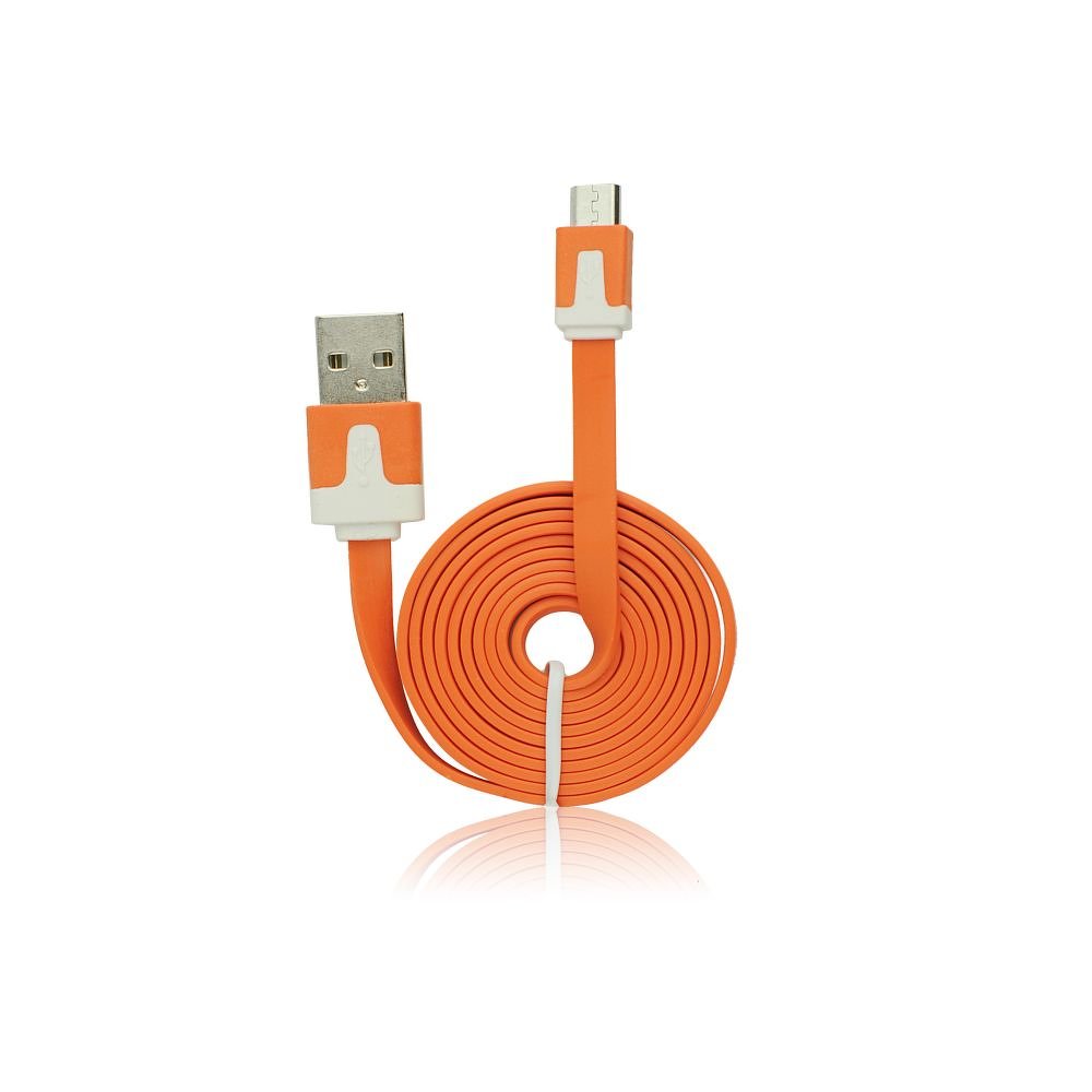 Φωτογραφία προϊόντος: Καλώδιο Flat Forcell USB σε Micro USB (Πορτοκαλί)