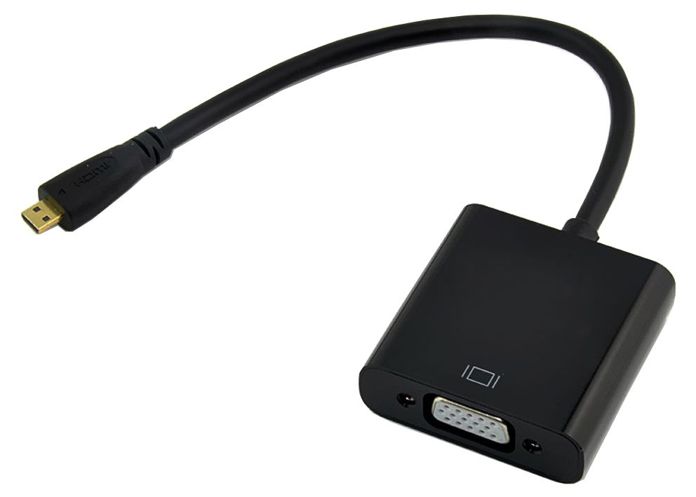 Φωτογραφία προϊόντος: POWERTECH Adapter Micro HDMI 1.4V(M) σε VGA DB15(F), Μαύρο