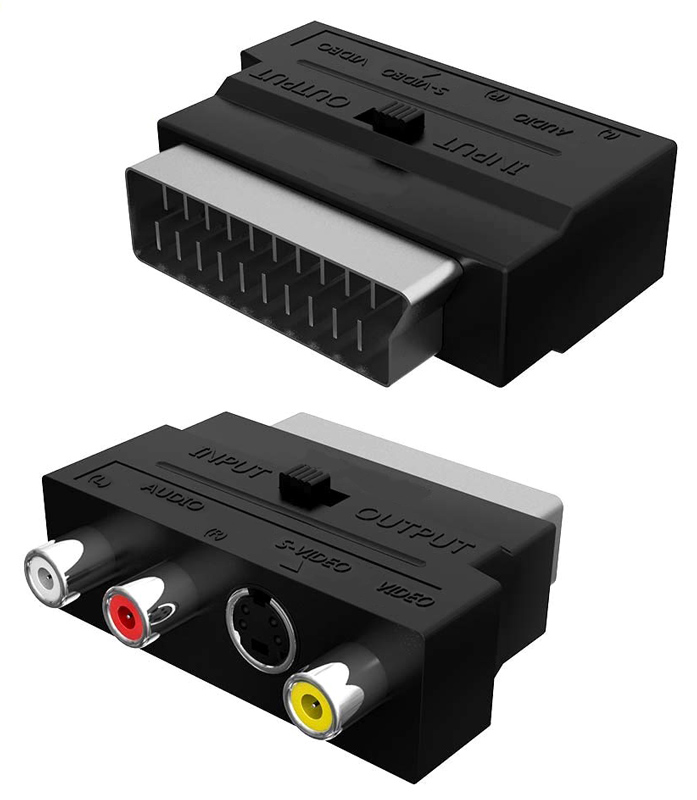 Φωτογραφία προϊόντος: POWERTECH αντάπτορας SCART σε audio/video & S-Video CAB-S011, μαύρος