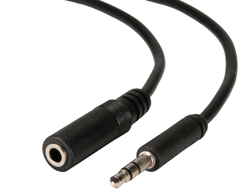 Φωτογραφία προϊόντος: POWERTECH καλώδιο Jack stereo 3.5mm male σε female, Nickel, μαύρο, 3m