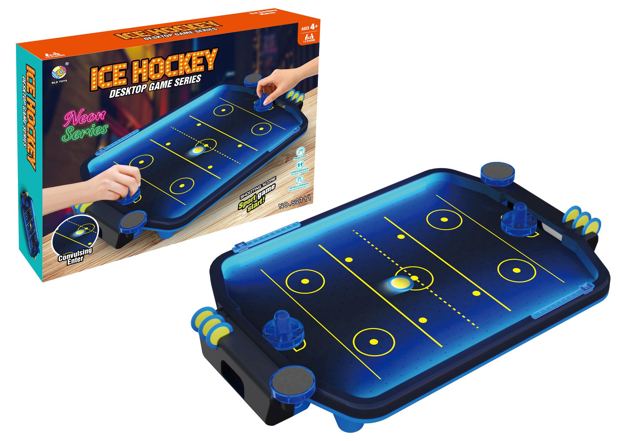 Φωτογραφία προϊόντος: Blue Toys Ice Hockey με Φώτα, Μουσική, Usb Glow In Dark (MKM858298)