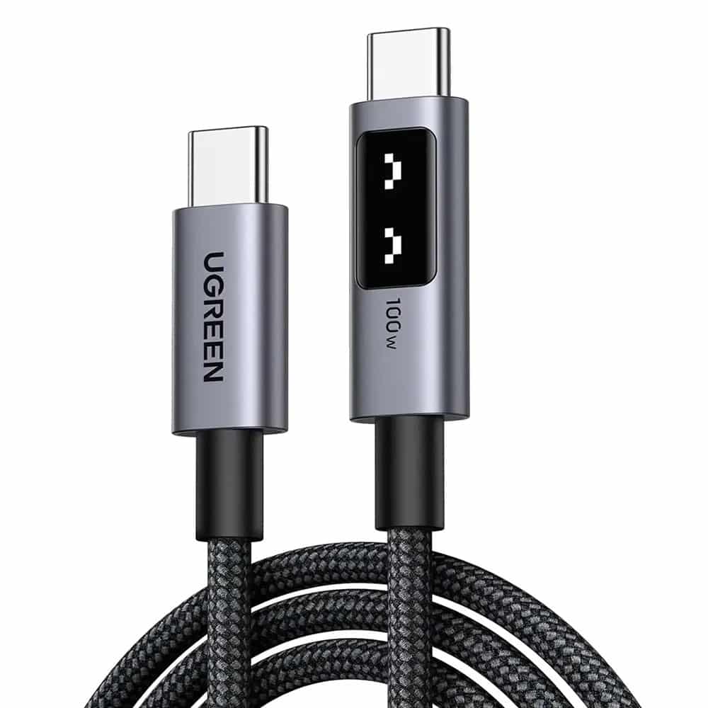 Φωτογραφία προϊόντος: Ugreen - Data Καλώδιο L509 (35512) - USB-C To USB-C, 5a, 100w, 2m, Nylon - Space Gray