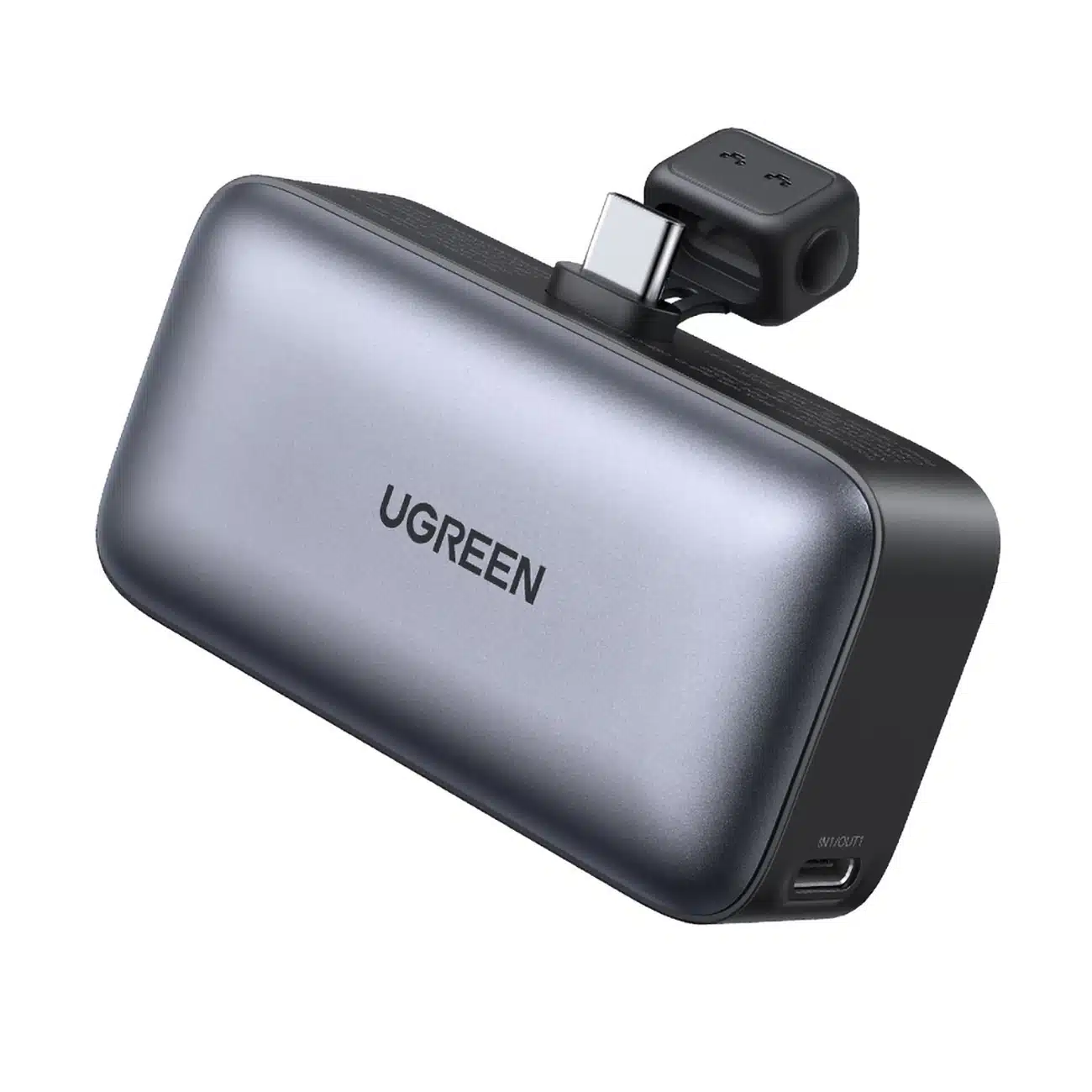 Φωτογραφία προϊόντος: Ugreen PB503 Powerbank 5000mAh με θύρα USB-C και ενσωματωμένο σύνδεσμο USB-C - γκρι