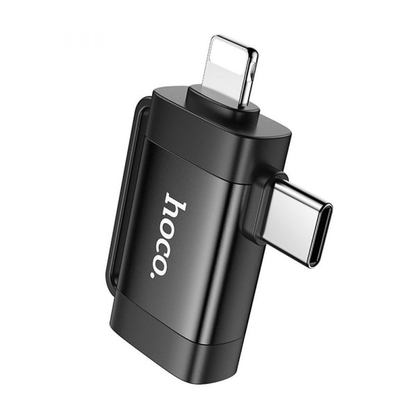 Φωτογραφία προϊόντος: Αντάπτορας OTG USB-C / Lightning σε USB-A Hoco UA31F, Μαύρος