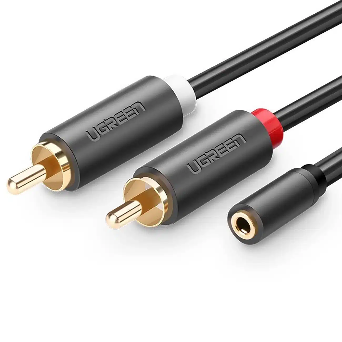 Φωτογραφία προϊόντος: Ugreen AV102 10588 καλώδιο ήχου mini jack 3.5mm (θηλυκό) - 2RCA (αρσενικό) 1m - γκρι