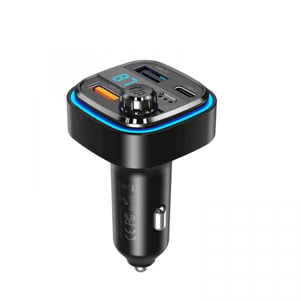 Φωτογραφία προϊόντος: XO FM Transmitter Αυτοκινήτου με Bluetooth / Type-C / USB BCC08