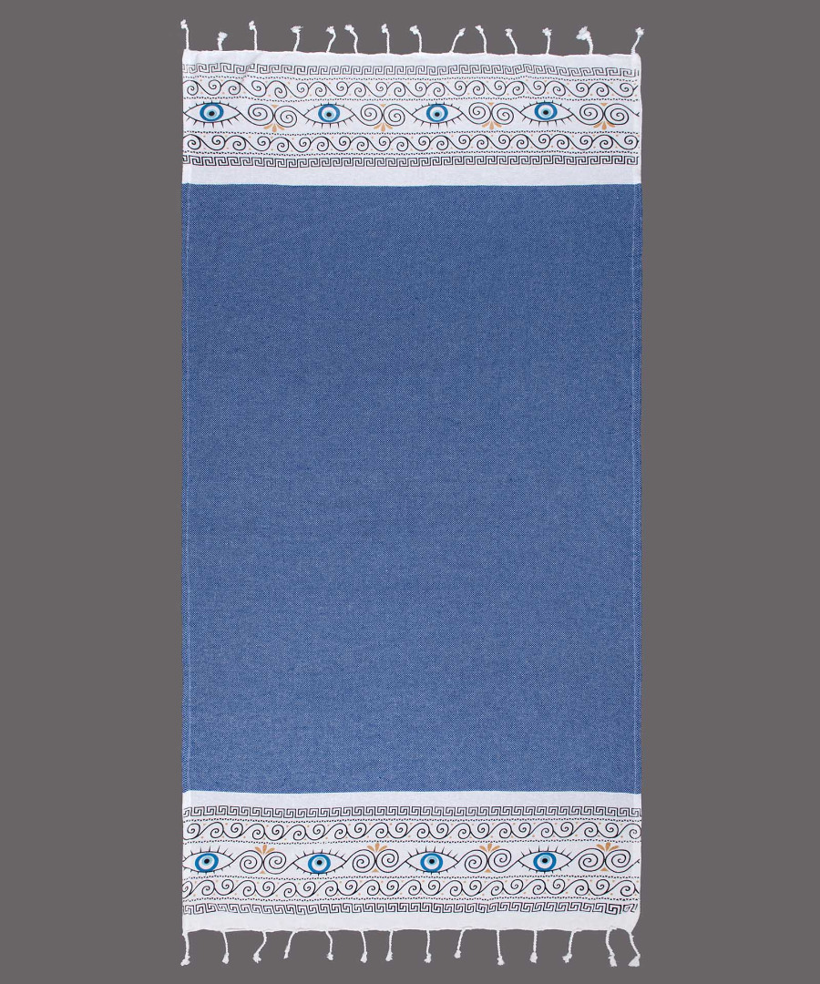 Φωτογραφία προϊόντος: SilkFashion Pestemal nkp554 (90cm x 180cm) μπλέ ροαγιάλ