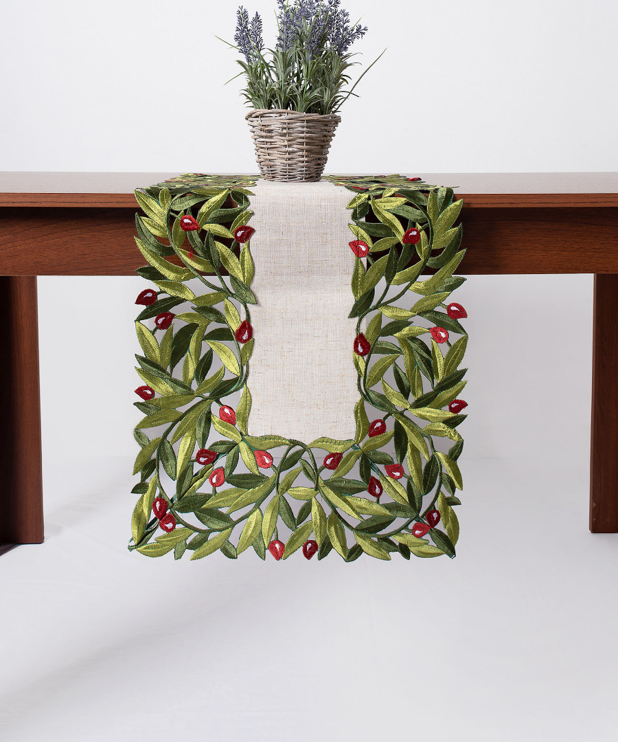 Φωτογραφία προϊόντος: SilkFashion Τραβέρσα 2353 (40cm x 100cm) κόκκινη ελιά