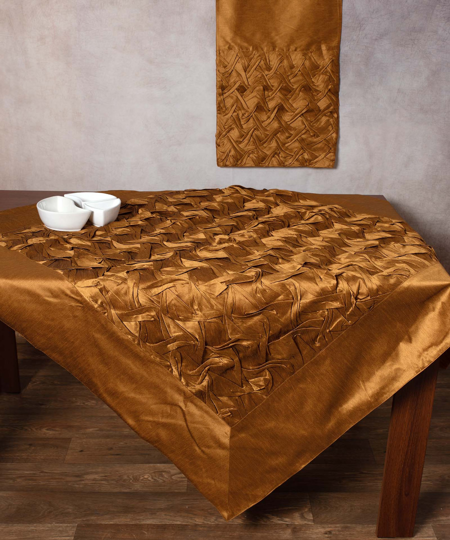 Φωτογραφία προϊόντος: SilkFashion τραπεζοκαρέ (140cm X 140cm) 1018 μπρονζέ