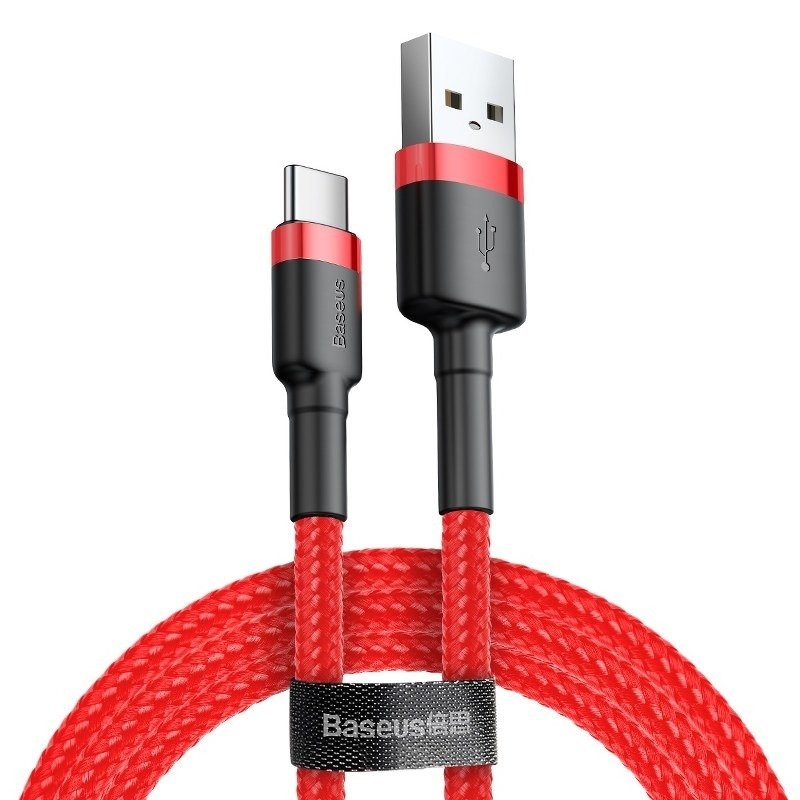 Φωτογραφία προϊόντος: Baseus Cafule Braided USB 2.0 Cable USB-C male - USB-A male Κόκκινο 2m (CATKLF-C09RD) 2174604 135832 6953156278226 Καλώδια Δεδομένων Baseus