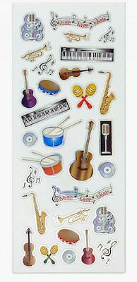 Φωτογραφία προϊόντος: ΟΕΜ Αυτοκόλλητα Stickers Music Instruments (145715000)