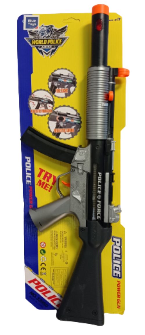 Φωτογραφία προϊόντος: Blue Toys Όπλο Πολυβόλο World Police με Φως και Δόνηση (MKI948284)