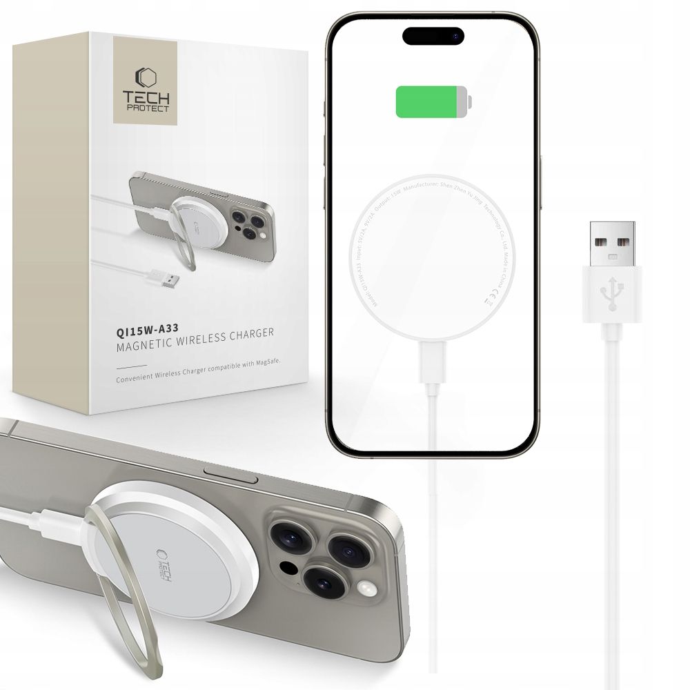 Φωτογραφία προϊόντος: Φορτιστής Magsafe 15W Tech-Protect (Λευκό)