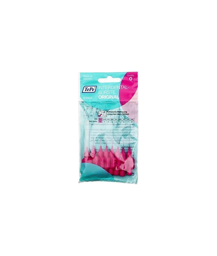 Φωτογραφία προϊόντος: Tepe Interdental Brush, Μεσοδόντια Βουρτσάκια Ροζ Μέγεθος 0, 0.4 Mm 8Τμχ