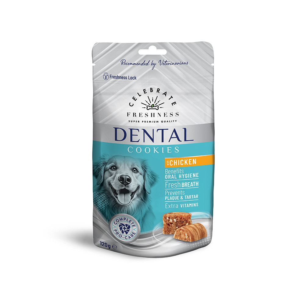 Φωτογραφία προϊόντος: CELEBRATE FRESHNESS DENTAL COOKIES CHICKEN 120gr