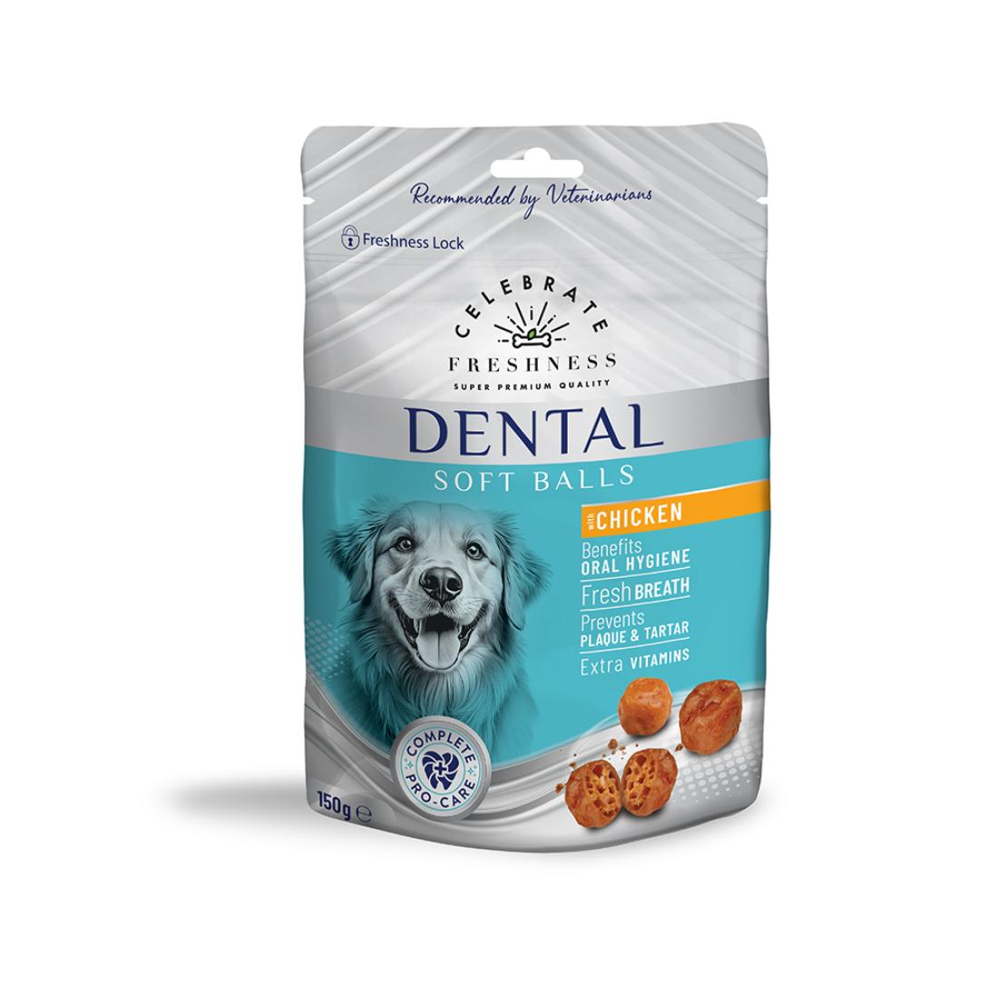 Φωτογραφία προϊόντος: CELEBRATE FRESHNESS DENTAL SOFT BALLS CHICKEN 150gr