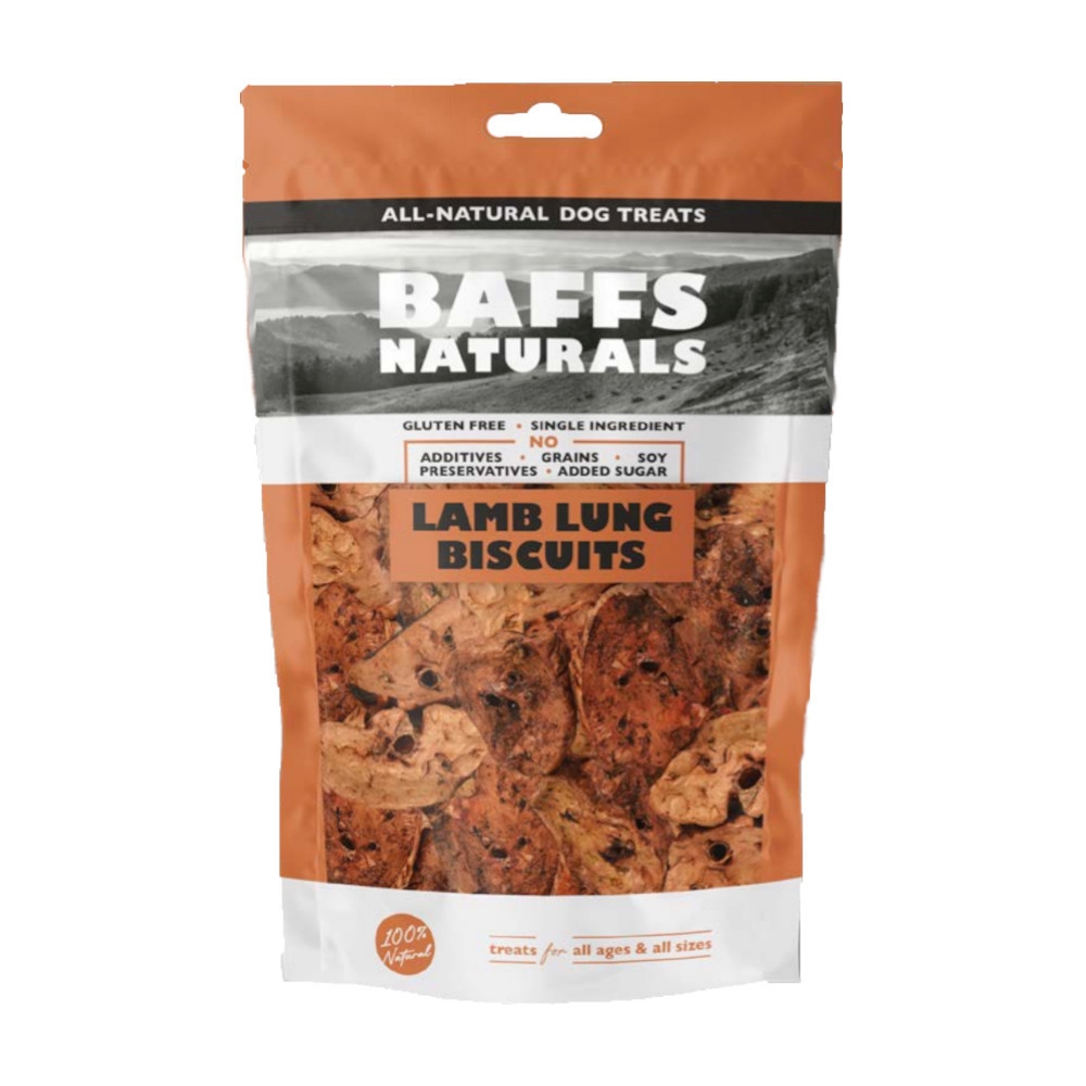 Φωτογραφία προϊόντος: BAFFS NATURALS LAMB LUNG BISCUITS 100GR
