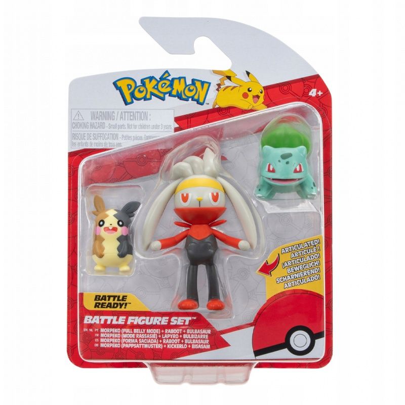 Φωτογραφία προϊόντος: Jazwares Pokemon Φιγούρες Wave 18 (Morpeko,Bulbasaur,Raboot) (JW095155-W18-1)