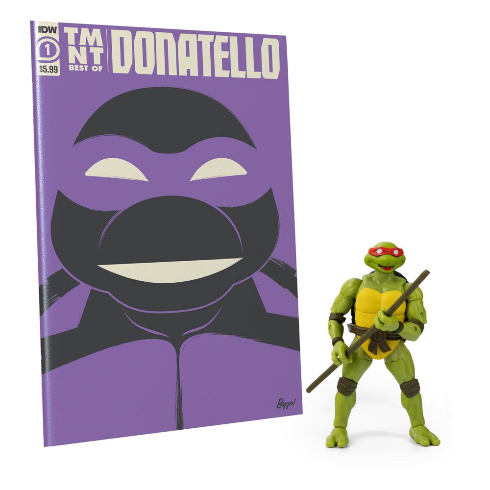 Φωτογραφία προϊόντος: GR The Loyal Subjects Teenage Mutant Ninja Turtles Donatello Exclusive BST AXN x IDW Action Figure & Comic Book