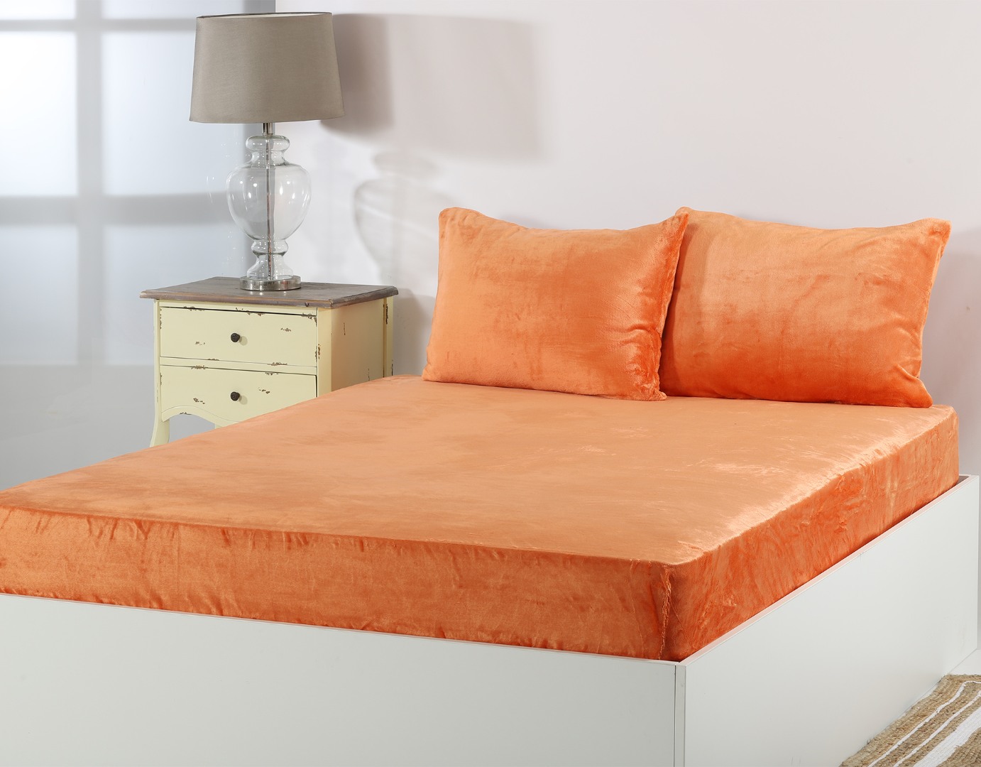 Φωτογραφία προϊόντος: SilkFashion Σεντόνι fleece solid (160cm x 200cm ) copper tan