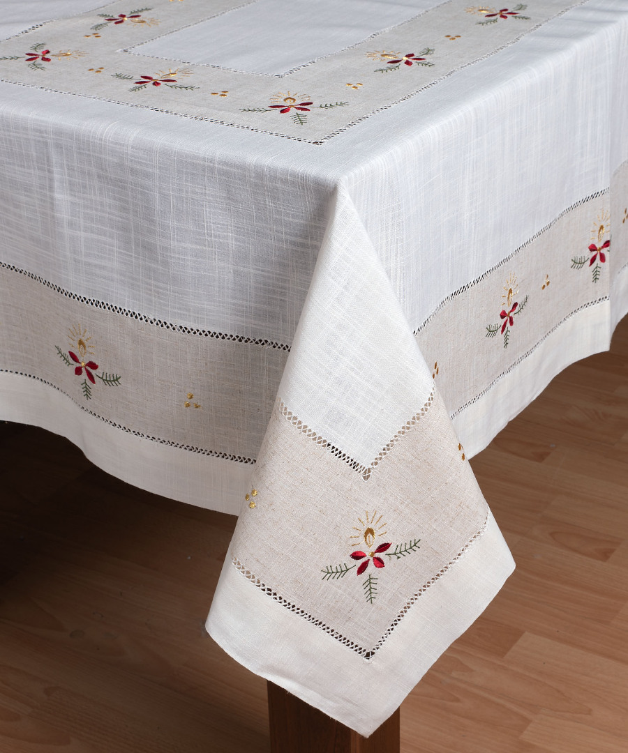 Φωτογραφία προϊόντος: SilkFashion Χριστουγεννιάτικο τραπεζομάντηλο (170cm x 170cm) 5308