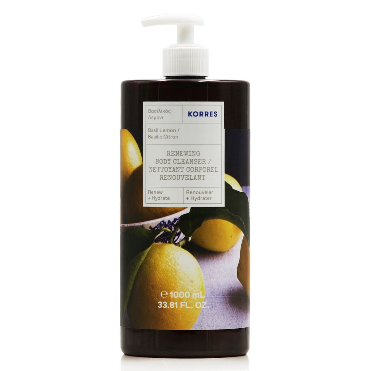 Φωτογραφία προϊόντος: Korres Basil & Lemon Body Cleanser, Αφρόλουτρο Με Βασιλικό & Λεμόνι 1lt