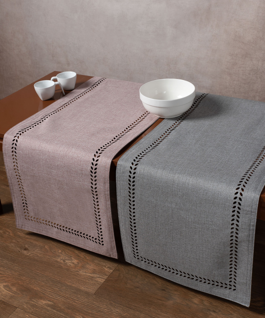 Φωτογραφία προϊόντος: SilkFashion τραβέρσα (45cm x 170cm) bg18 αμέθυστος/γκρί