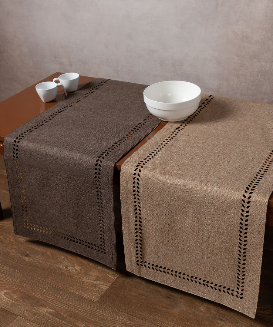 Φωτογραφία προϊόντος: SilkFashion τραβέρσα (40cm x 120cm) bg18 καφέ/άμμου