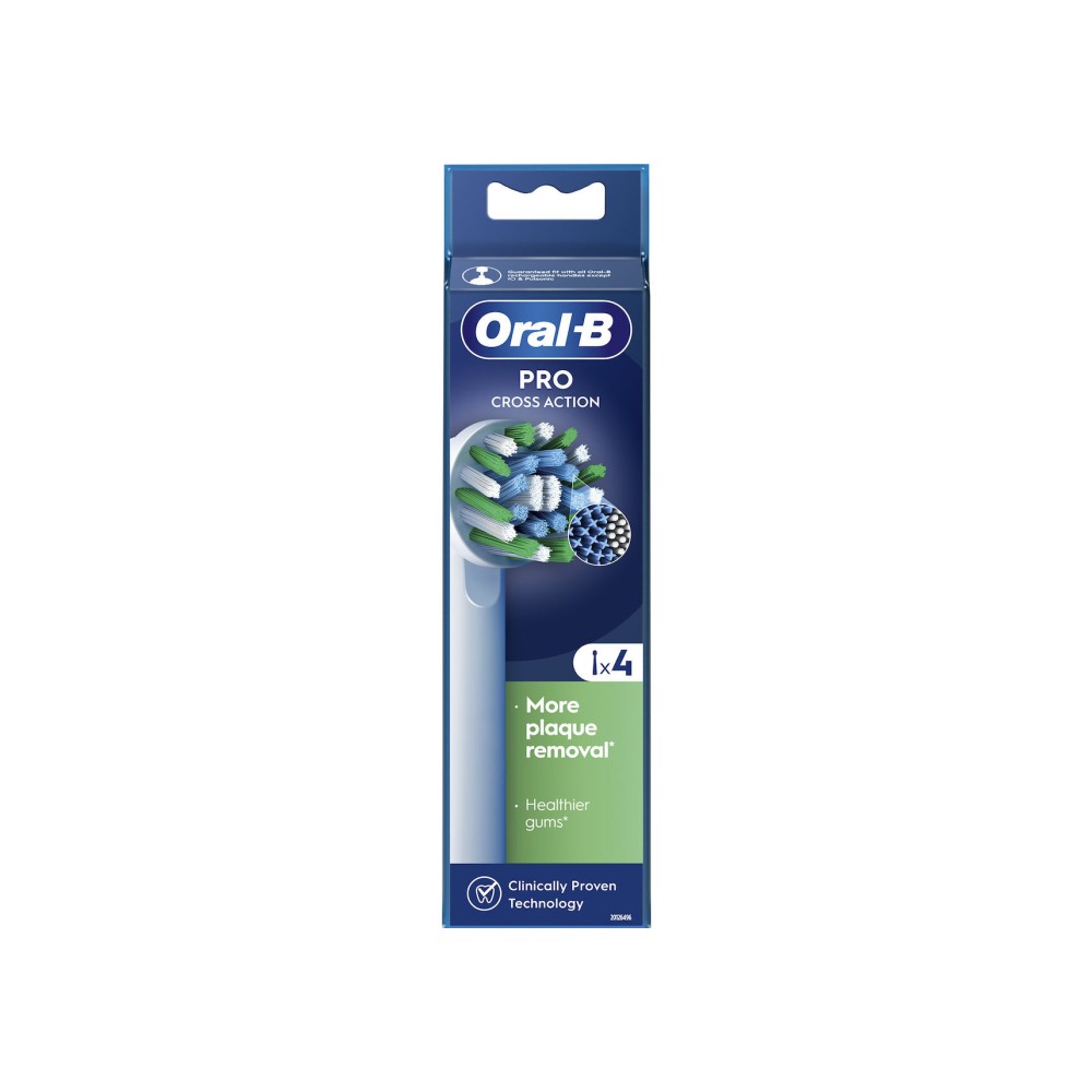 Φωτογραφία προϊόντος: Oral b Oral-B Pro Cross Action Ανταλλακτικές Κεφαλές για Ηλεκτρική Οδοντόβουρτσα 4τμχ