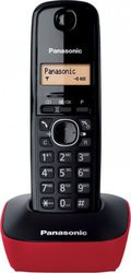 Φωτογραφία προϊόντος: Panasonic KX-TG1611GRR Μαύρο/Κόκκινο