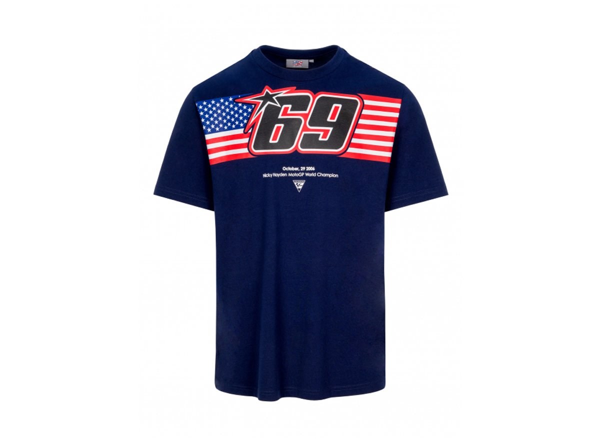 Φωτογραφία προϊόντος: T-SHIRT AMERICAN FLAG 69 BLUE 2034003 | NICKY HAYDEN