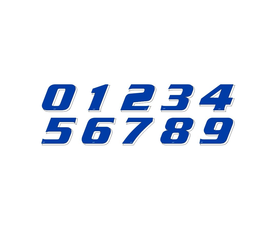 Φωτογραφία προϊόντος: ΑΥΤΟΚΟΛΛΗΤΑ KIT BLUE NUMBERS 0-9 NUM115BP| PRINT