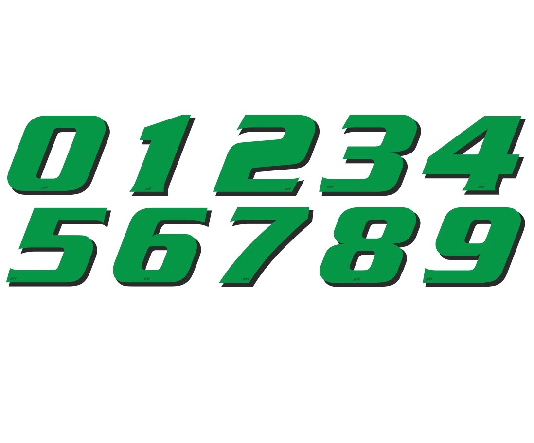Φωτογραφία προϊόντος: ΑΥΤΟΚΟΛΛΗΤΑ KIT GREEN NUMBERS 0-9 NUM115VP| PRINT