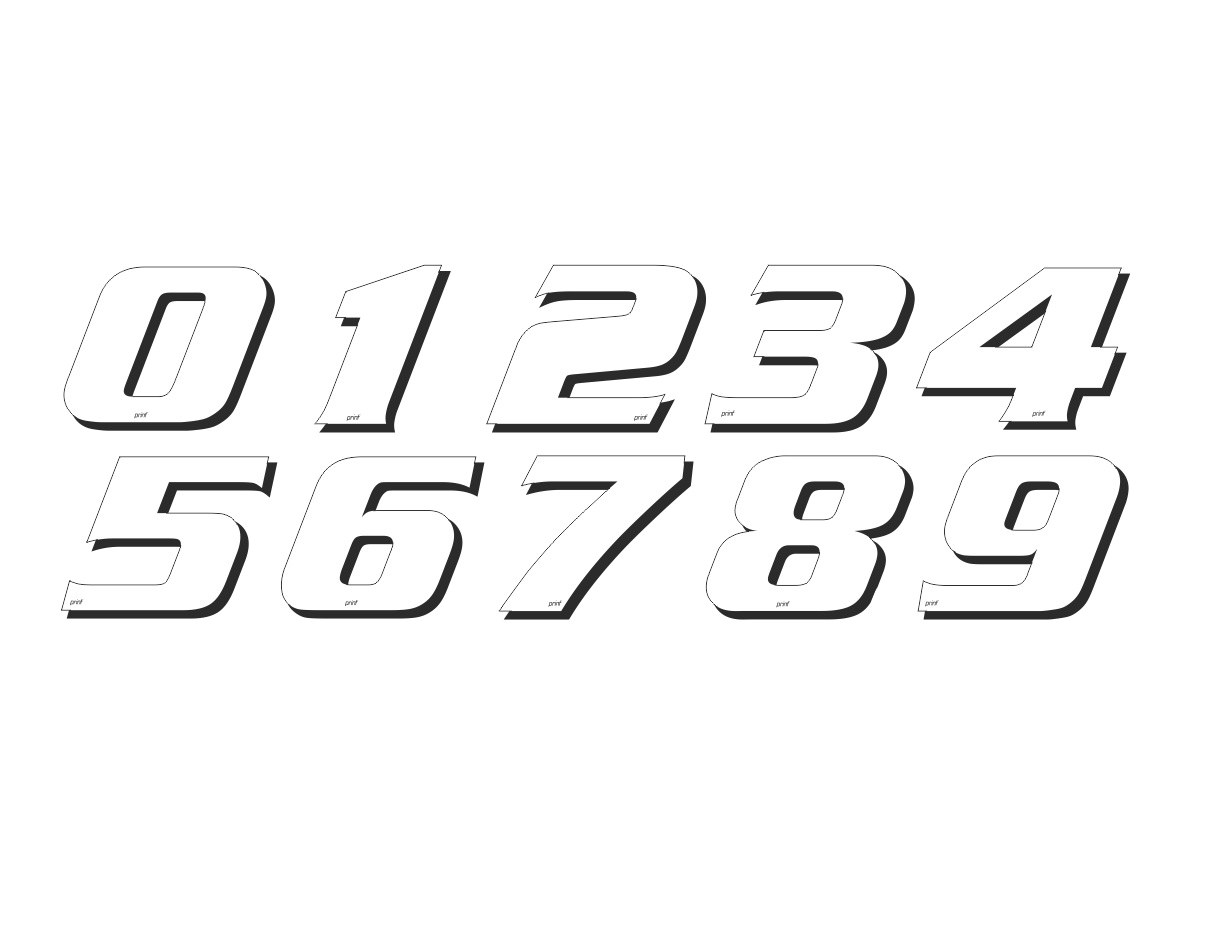 Φωτογραφία προϊόντος: ΑΥΤΟΚΟΛΛΗΤΑ KIT WHITE NUMBERS 0-9 NUM115WP| PRINT